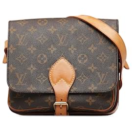 Louis Vuitton-Louis Vuitton Brown Monogram Cartouchiere MM-Brown