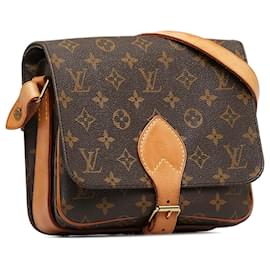 Louis Vuitton-Louis Vuitton Brown Monogram Cartouchiere MM-Brown