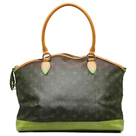 Louis Vuitton-Louis Vuitton Brown Monogram Lockit Horizontal-Brown