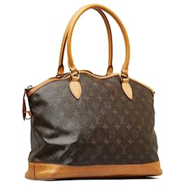 Louis Vuitton-Louis Vuitton Brown Monogram Lockit Horizontal-Brown