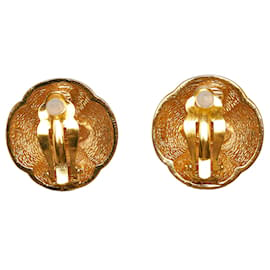 Chanel-Chanel Gold CC Clip-On Earrings-Golden