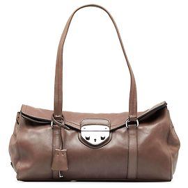 Prada Bolsa de ombro Sound Lock marrom Marrom