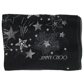 Jimmy Choo Cachecol preto com estampa de estrela cadente Preto