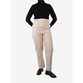 Isabel Marant Etoile-Neutral high-rise cut Tess pants - size UK 12-Other