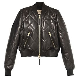 Burberry Brit quilted leather bomber jacket Black