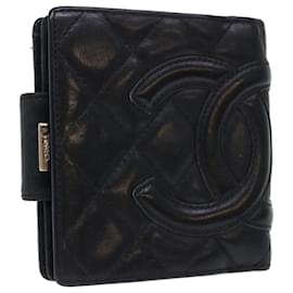 CHANEL Wallet Quilted CC Logo Black Cream Long Fold Purse 2008 - Chelsea  Vintage Couture
