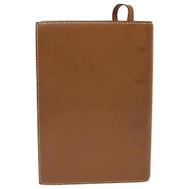 Hermès-HERMES Day Planner Cover Leather Brown Auth ac2154-Brown