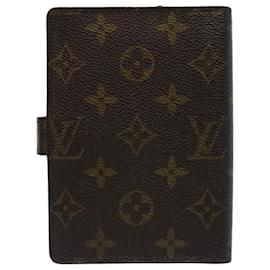 Louis Vuitton-LOUIS VUITTON Monogram Agenda PM Day Planner Cover R20005 Autenticação de LV 51537-Monograma