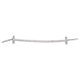 Tiffany & Co-Bracelet Tiffany & Co., "Tiffany T Smile", or blanc, diamants.-Autre