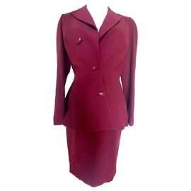 Thierry Mugler Skirt suit Red Dark red