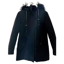 Maje Parka in cotone nero Nero