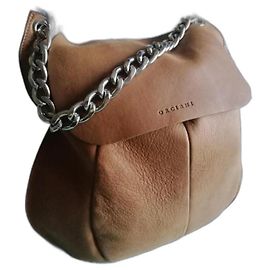 Orciani Leather Handbag Beige Beige