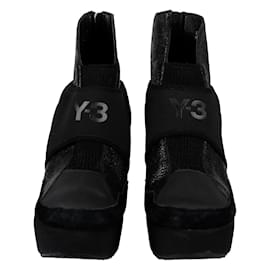 Y3-Y-3 botas de tornozelo-Preto