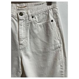 Saint Laurent-SAINT LAURENT Jeans T.US 29 cotton-Bianco
