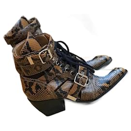 Chloé Botines CHLOE T.EU 38 Cuero Camello