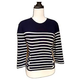 Marinière Jean Paul Gaultier Blanc Bleu Marine