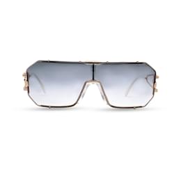 Autre Marque-Gold Metal Sunglasses Mod. 904 Col 97 125 mm with Extra Lens-Black