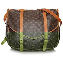 Louis Vuitton-Louis Vuitton Brown Monogram Saumur-Brown