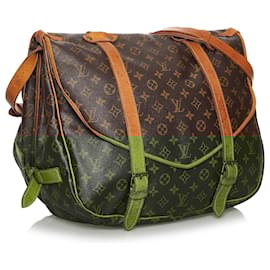 Louis Vuitton-Louis Vuitton Brown Monogram Saumur-Brown