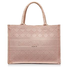 Dior Pink Medium Cannage bestickte Book Tote Pink