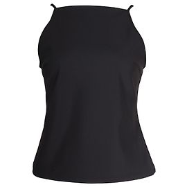 Theory Tanktop mit eckigem Ausschnitt aus schwarzem Polyamid Schwarz