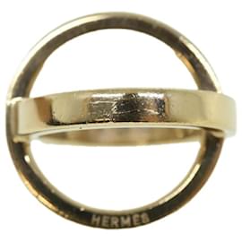 Hermès-HERMES Cosmos Bijouterie Fantaisie Scarf Ring Metal Gold Tone Auth 51415-Other