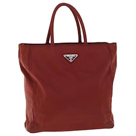 Prada-PRADA Tote Bag Nylon Red Auth 51838-Red