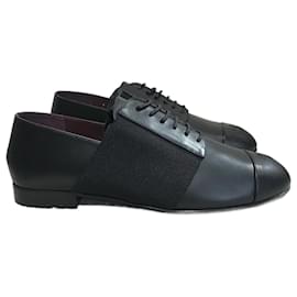 Chanel-Zapatos planos T de CHANEL.UE 39 Cuero-Negro