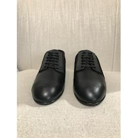 Chanel-Zapatos planos T de CHANEL.UE 39 Cuero-Negro