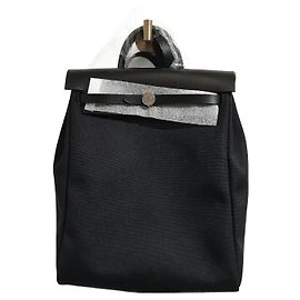 Hermès HERMES Rucksäcke T.  Stoff Schwarz