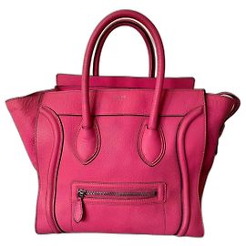 Céline Bagagem em couro rosa Rosa