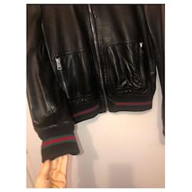 Gucci-Leather jacket-Black