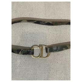 Dior-Cinturones DIOR T.cm 80 Cuero-Caqui