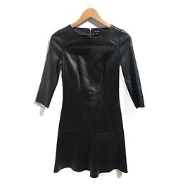 JITROIS  Dresses T.International S Leather Black