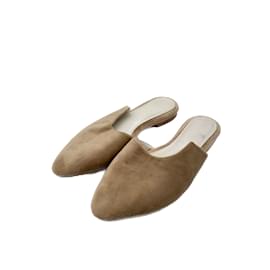 Autre Marque-ZYNE Pantoletten & Clogs T.EU 37 Samt-Beige