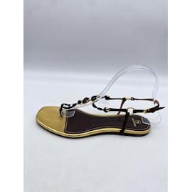 Autre Marque-NON SIGNE / UNSIGNED  Sandals T.eu 37 leather-Golden