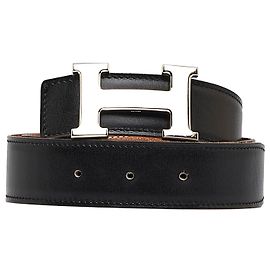 Hermès Cinturón reversible Hermes Constance negro Negro