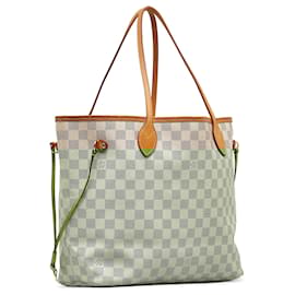 Louis Vuitton-Louis Vuitton White Damier Azur Neverfull MM-White