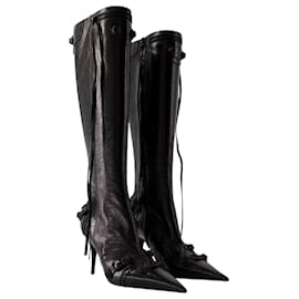 Balenciaga-cagole h90 Botas - Balenciaga - Cuero - Negro-Negro