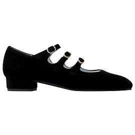 Ariana Ballerinas – Carel – Samt – Schwarz Schwarz