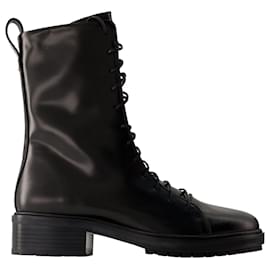 Aeyde-Isa Ankle Boots - Aeyde - Leather - Black-Black