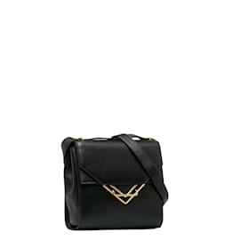 Bottega Veneta-Leather The Clip Flap Bag-Black