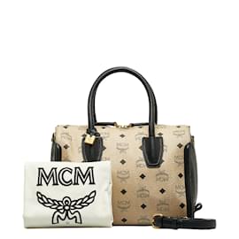 MCM Black leather tote bag Golden ref.78638 - Joli Closet