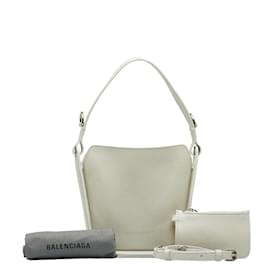 Balenciaga-Leather Tool 2.0 XS North-South Tote 684623-White