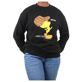 MCM Schwarzer Looney Tunes-Pullover – Größe L Schwarz