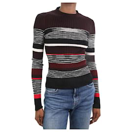 Proenza Schouler-Pull rayé multicolore - taille UK 8-Rouge