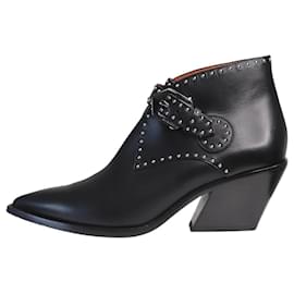 Givenchy-Black studded ankle boots - size EU 38-Black