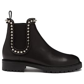 Christian Louboutin-Crapahutta spike leather Chelsea boots-Black