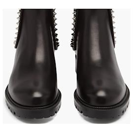 Christian Louboutin-Crapahutta spike leather Chelsea boots-Black
