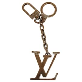 Louis Vuitton-LOUIS VUITTON Porte Cle LV Facet Key Holder Metal Silver M65216 LV Auth 51309-Silvery